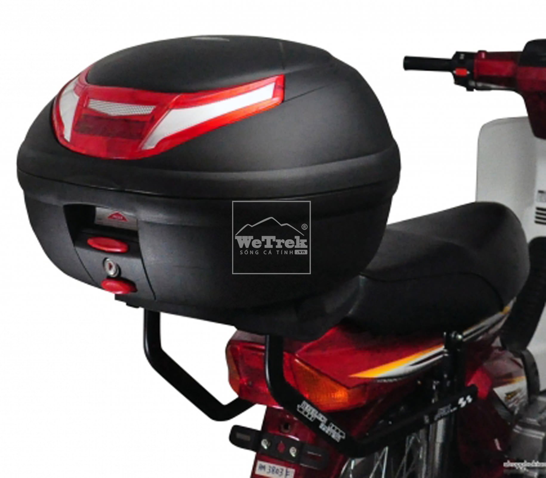 Thùng sau xe máy GIVI E30RN-S3 Tour II có đèn - Đen
