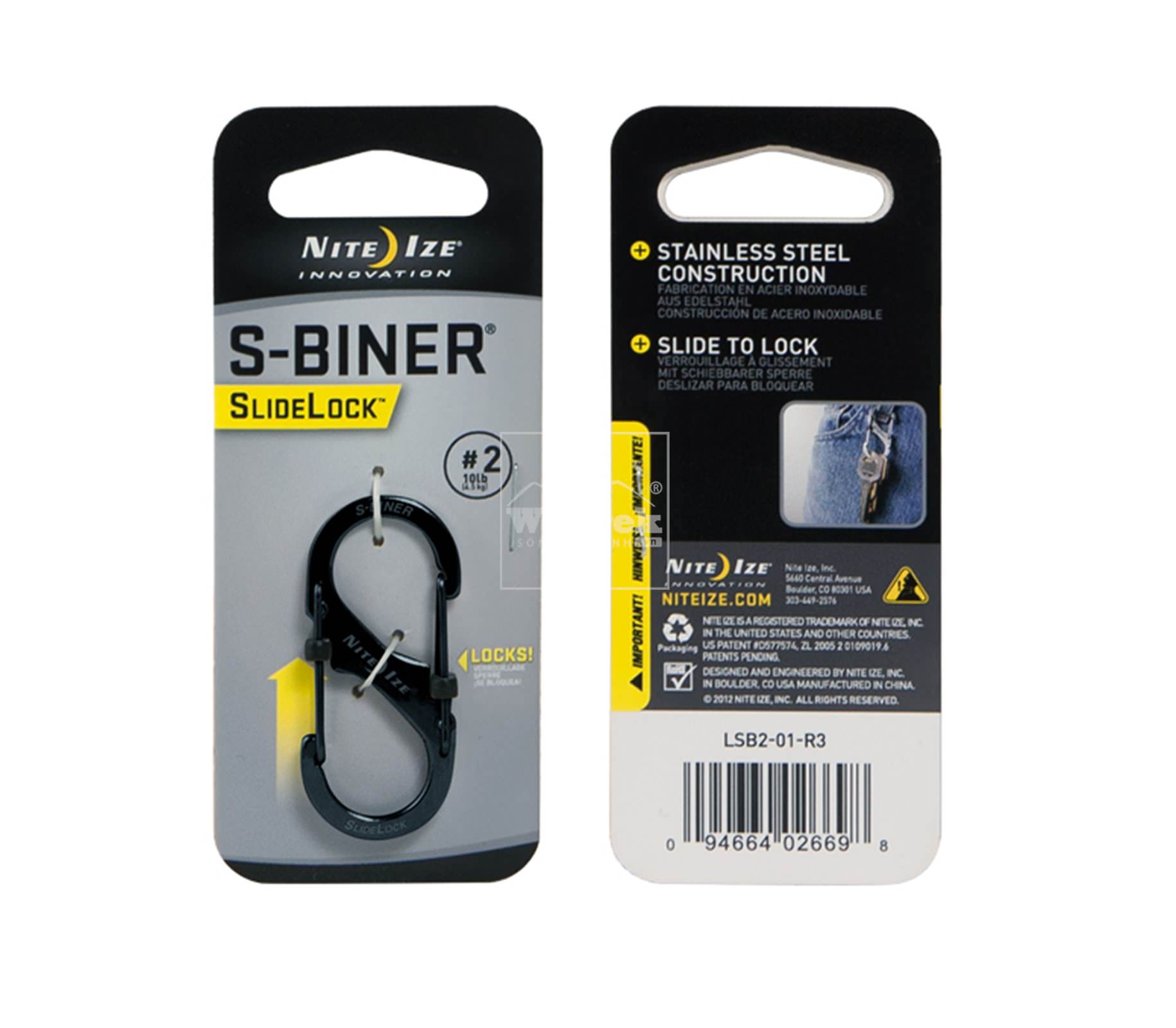 Móc khóa NITE IZE S-Biner Slidelock S2 LSB2-01-R3 - Đen 5158