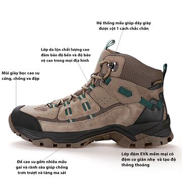 Giày leo núi nam cổ cao Humtto Hiking Shoes 290015A-3