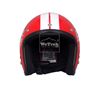 Mũ bảo hiểm xe máy 3/4 Dammtrax D35 - Đỏ bóng hoa văn Trắng