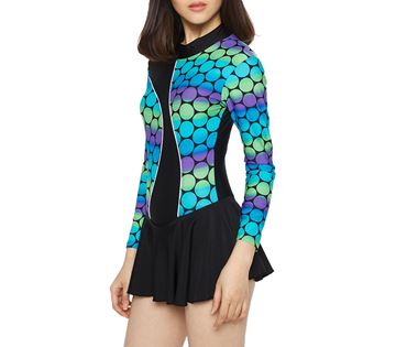 Đồ bơi nữ 1 mảnh đầm Rashguard LHB 90016 - 6607