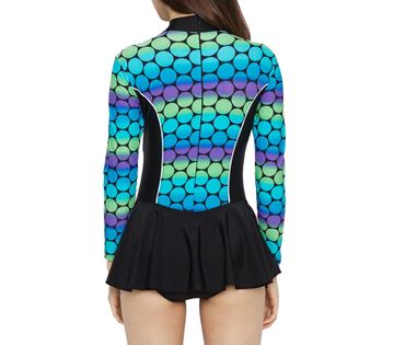 Đồ bơi nữ 1 mảnh đầm Rashguard LHB 90016 - 6607