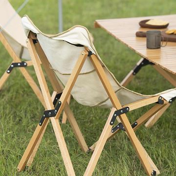 Ghế xếp có tựa lưng khung gỗ Naturehike Foldtable NH19JJ008