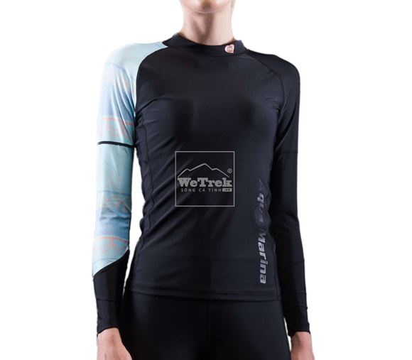 Áo bơi chống nắng nữ Illusion Womens Rashguard LS C-W17LS-BL - 7682