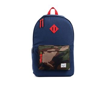 Balo du lịch HERSCHEL Heritage Plus Navy/Woodland Camo/Red Rubber