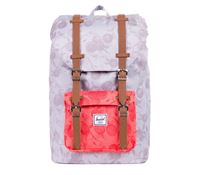Balo du lịch HERSCHEL Little America Mid Volume Grey Orchard/Red Orchard