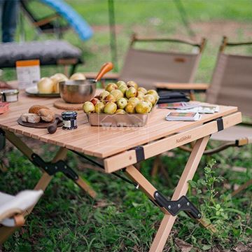 Bàn gỗ dã ngoại cuộn gọn Naturehike Wooden Folding Table NH19JJ009 - 9540