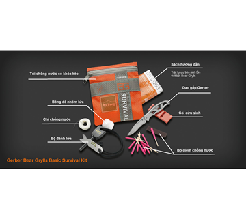 Bộ dụng cụ sinh tồn Gerber Bear Grylls Basic Survival Kit