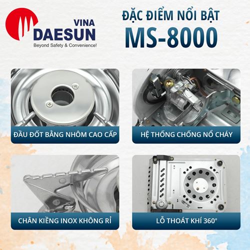 Bếp gas du lịch Maxsun Camping Stove MS-8000 PLUS