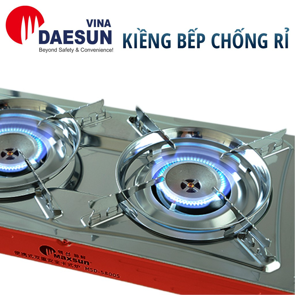 Bếp gas đôi kèm chảo Maxsun MSD-5800S