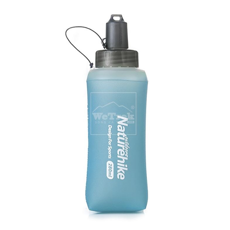 Bình nước thể thao Silicon 2 đầu uống 280ml Naturehike TPU Outdoor Sport Water Bottle NH17S028-B - 9703