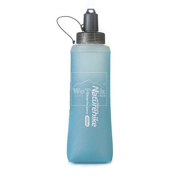 Bình nước thể thao Silicon 2 đầu uống 420ml Naturehike TPU Outdoor Sport Water Bottle NH17S028-B - 9702