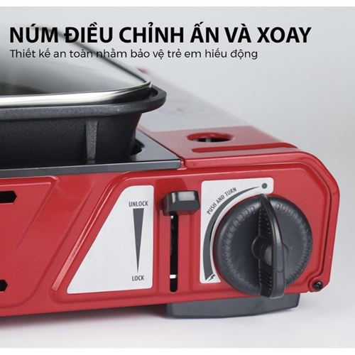 Bộ bếp gas mini kèm chảo Maxsun MS-08