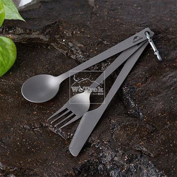 Bộ dụng cụ ăn titanium Naturehike Lightweight Portable Tableware NH19T011-D - 9666