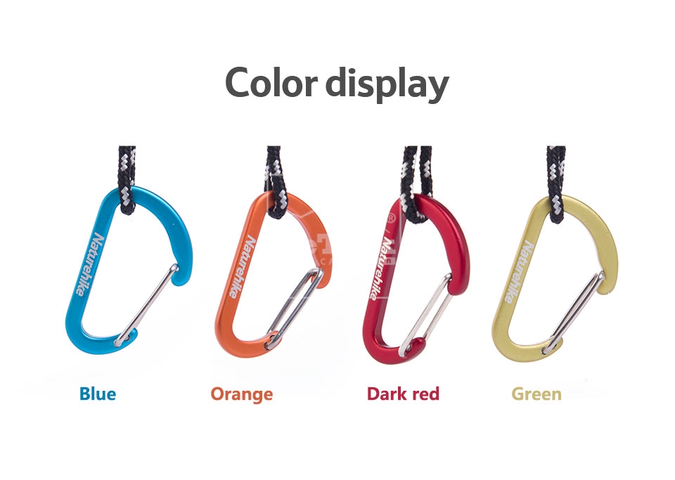 Bộ khóa dây lều Naturehike 8PSC D-shaped Camping Carabiner NH15A004-A - 9669