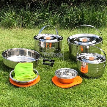 Bộ nồi dã ngoại 8 món Campingmoon Cookware MC-240