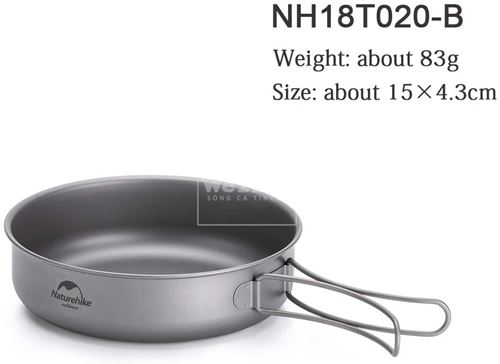 Chảo dã ngoại titanium 15cm Naturehike NH18T020-B - 9665