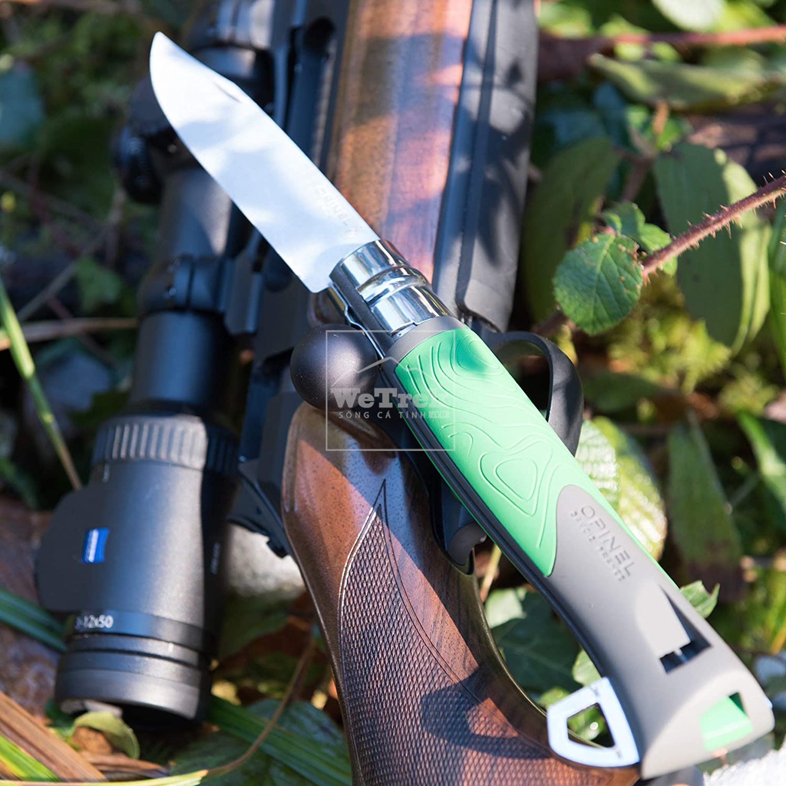 Opinel - No. 12 Explore Nature Bushcraft - multipurpose green - Knife