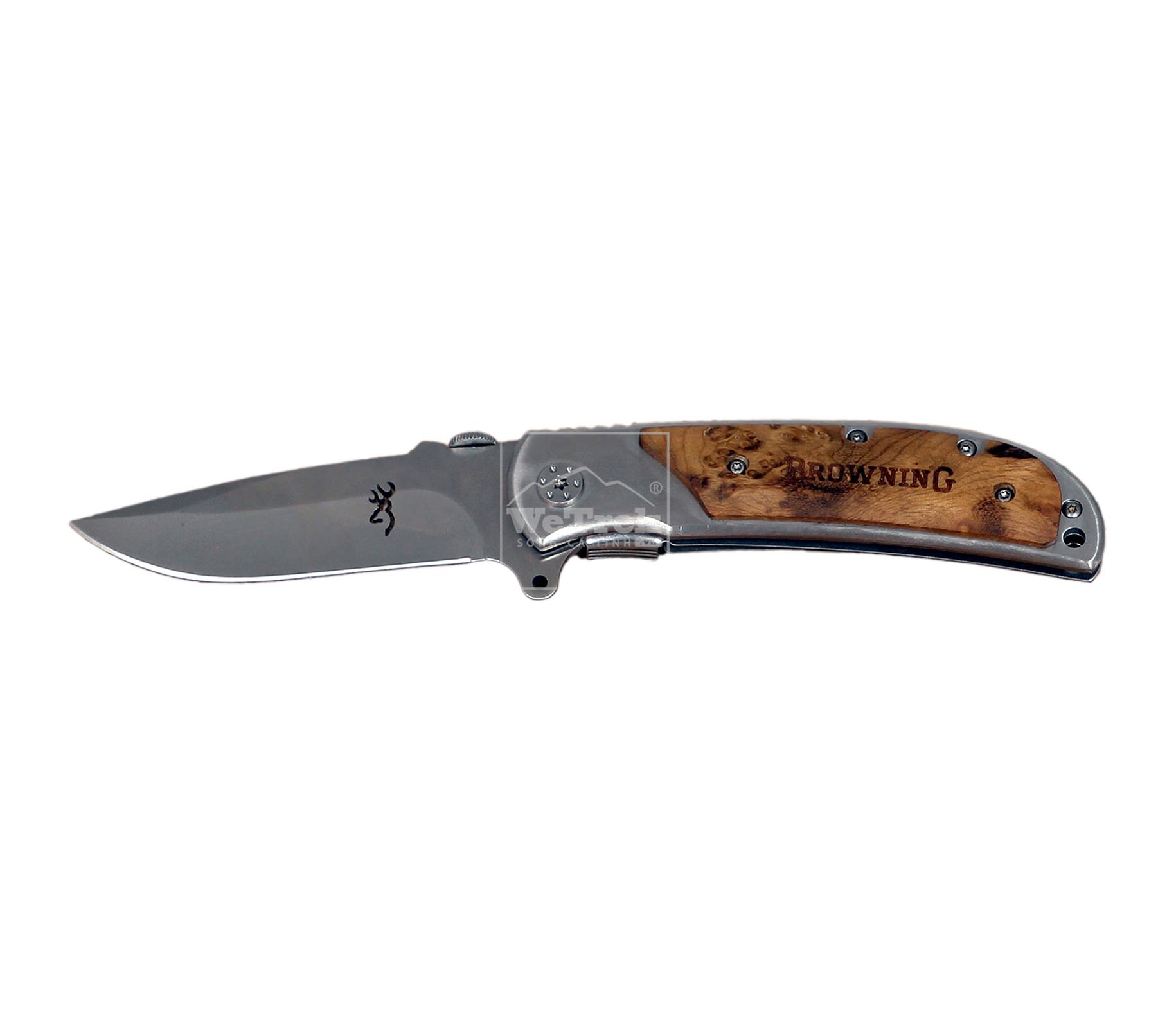 Dao xếp du lịch Browning cán gỗ - 4804 Nâu