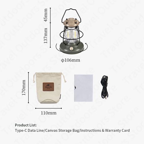 Đèn led măng xông Naturehike Portable Hand Lamp NH21ZM010