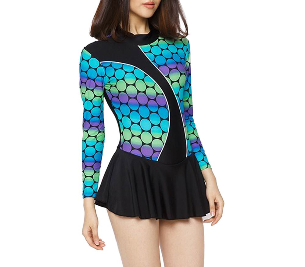 Đồ bơi nữ 1 mảnh đầm Rashguard LHB 90016 - 6607