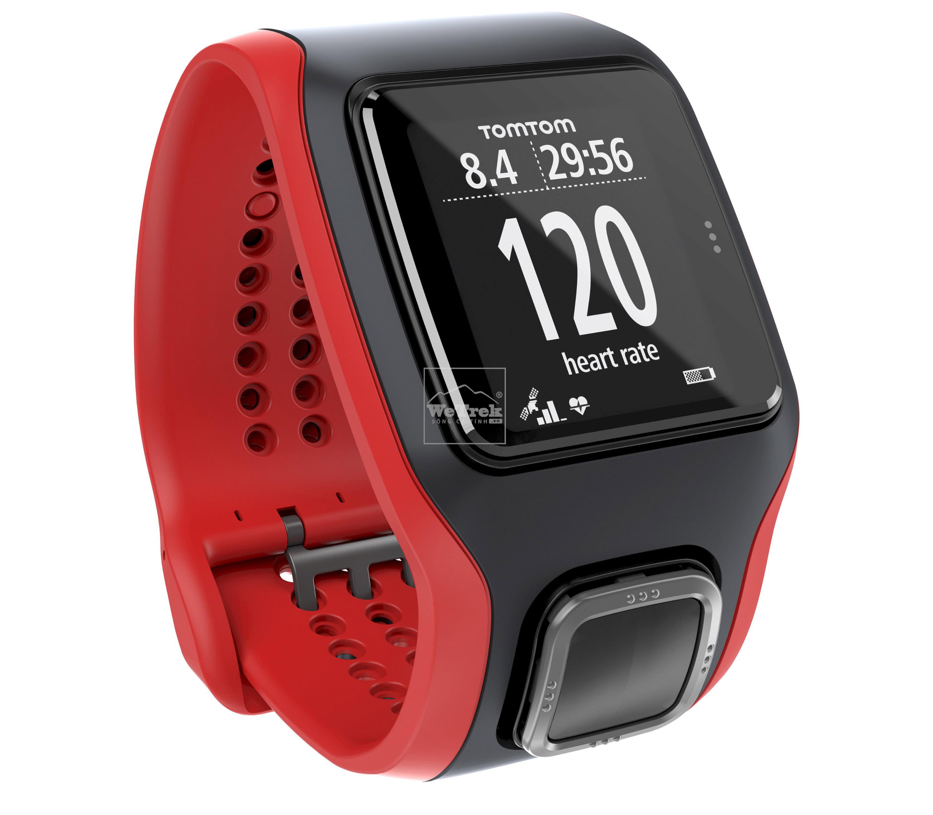 Đồng hồ thể thao GPS TOMTOM Multi-Sport Cardio CSS+AM Black Red - 6843