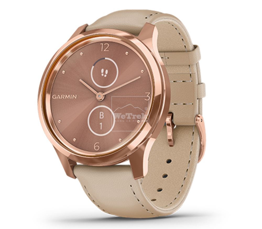 Đồng hồ thông minh Garmin Vivomove Luxe Light Sand Leather/Silver - 9423