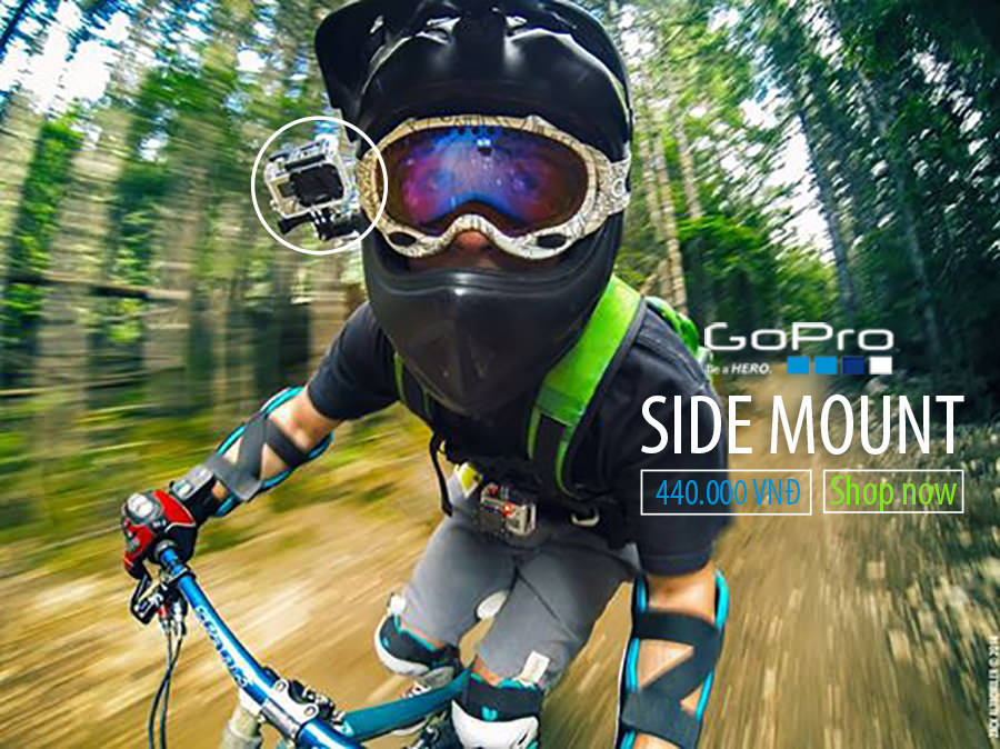 Giá gắn ngang máy quay GoPro Side Mount