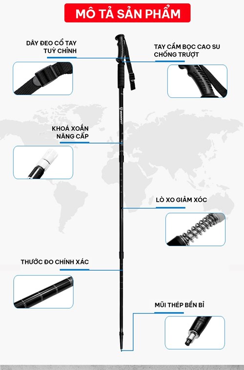 Gậy leo núi Goodfit GF03E