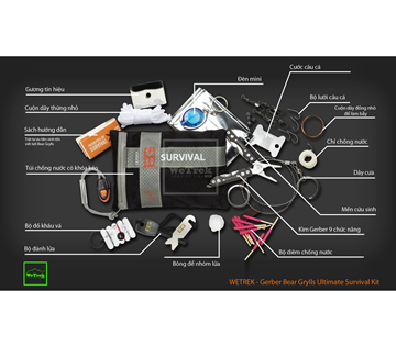 Bộ dụng cụ sinh tồn Gerber Bear Grylls Ultimate Survival Kit