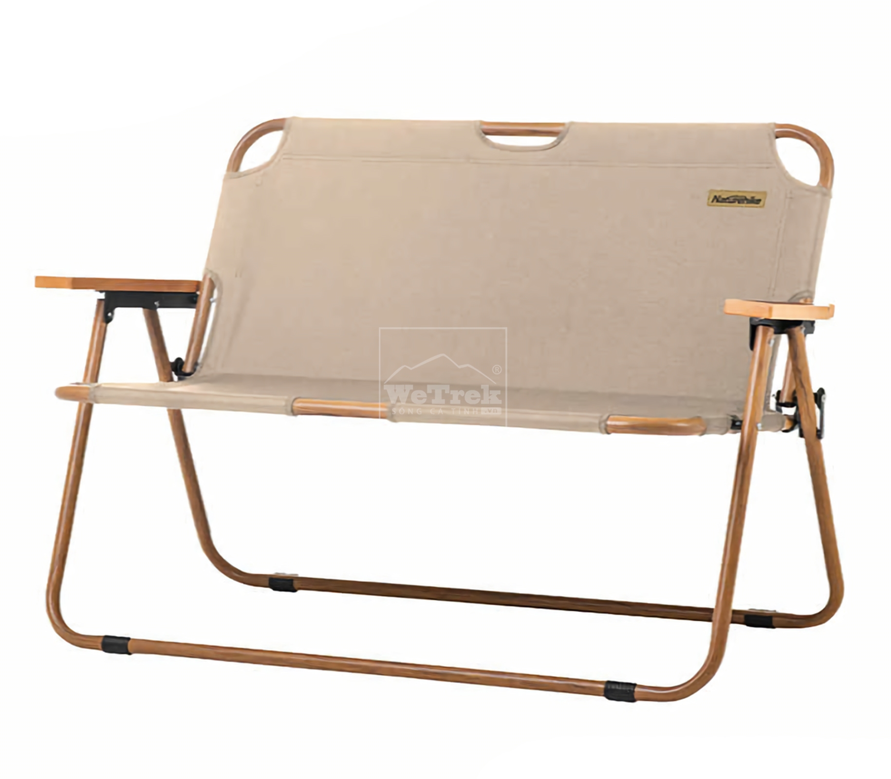 Ghế xếp đôi có tựa lưng khung vân gỗ Narturehike Double Folding Chair NH20JJ002