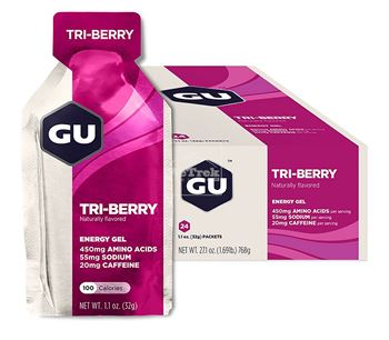 Hộp gel năng lượng vị dâu tổng hợp GU Energy Tri-Berry Gel Box - 8082