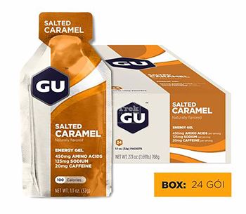 Hộp gel năng lượng vị mạch nha mặn GU Energy Salted Caramen Gel Box - 8081