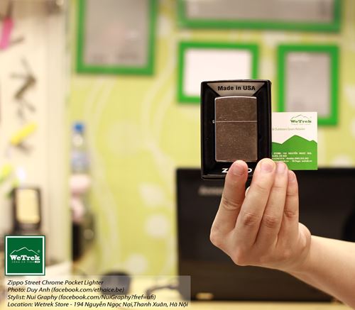 Bật lửa Zippo Street Chrome Pocket Lighter
