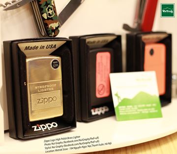 Bật lửa Zippo Logo High Polish Brass Lighter