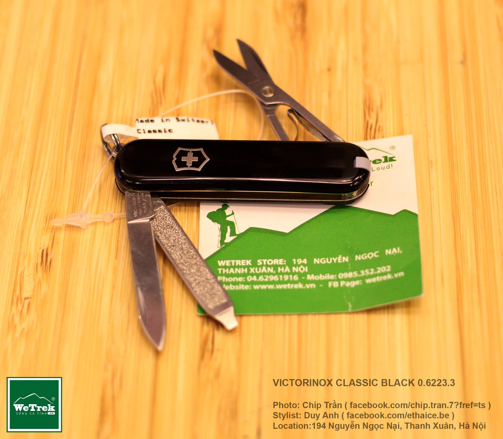 Dao đa năng VICTORINOX CLASSIC BLACK 0.6223.3