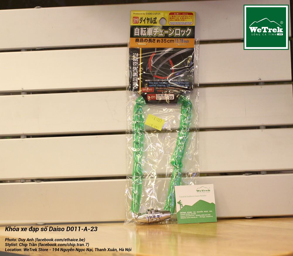 Khóa xe đạp số Daiso D011-A-23