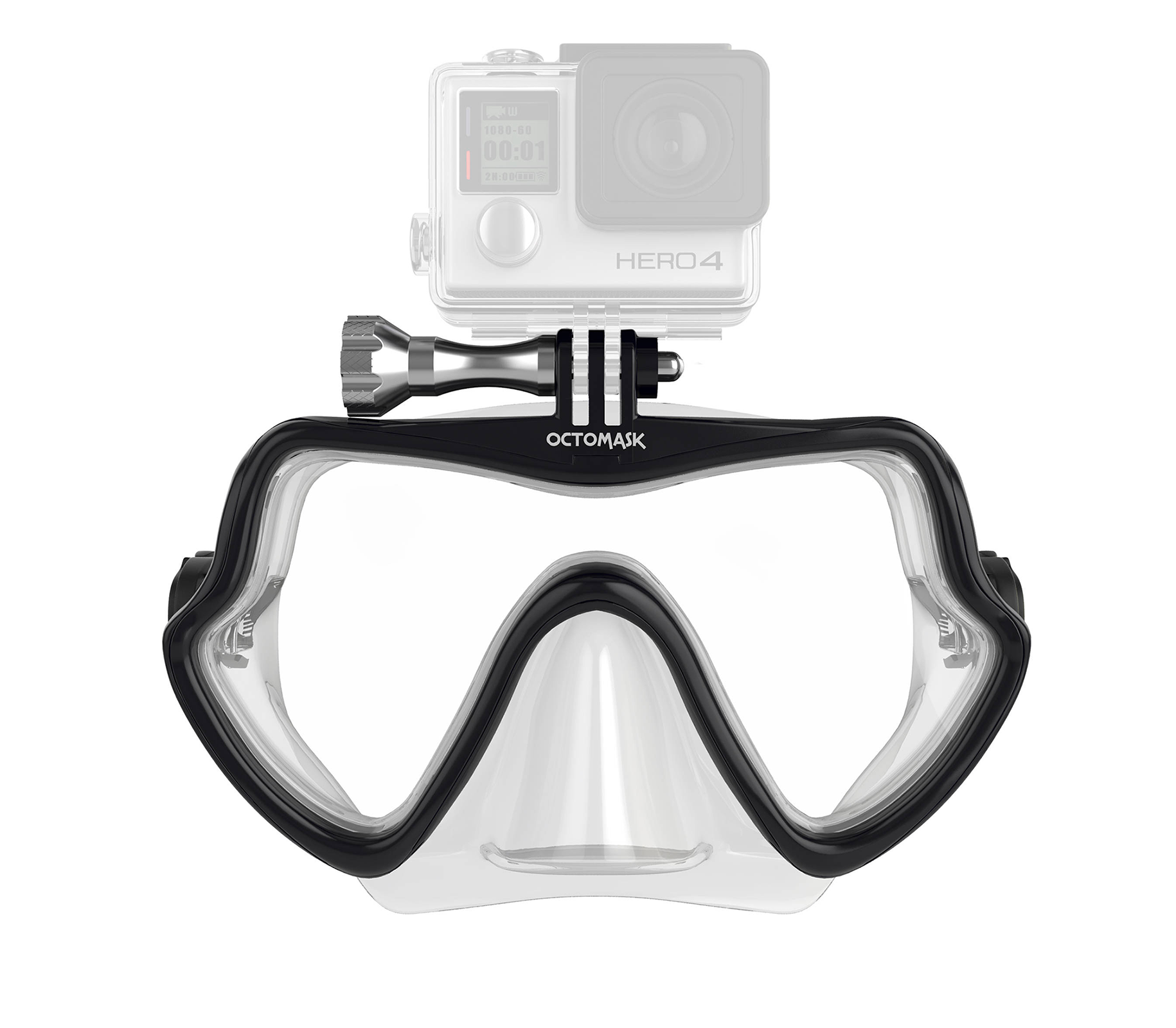 Kính lặn gắn máy quay GoPro OCTOMASK Freediver Black - 6826