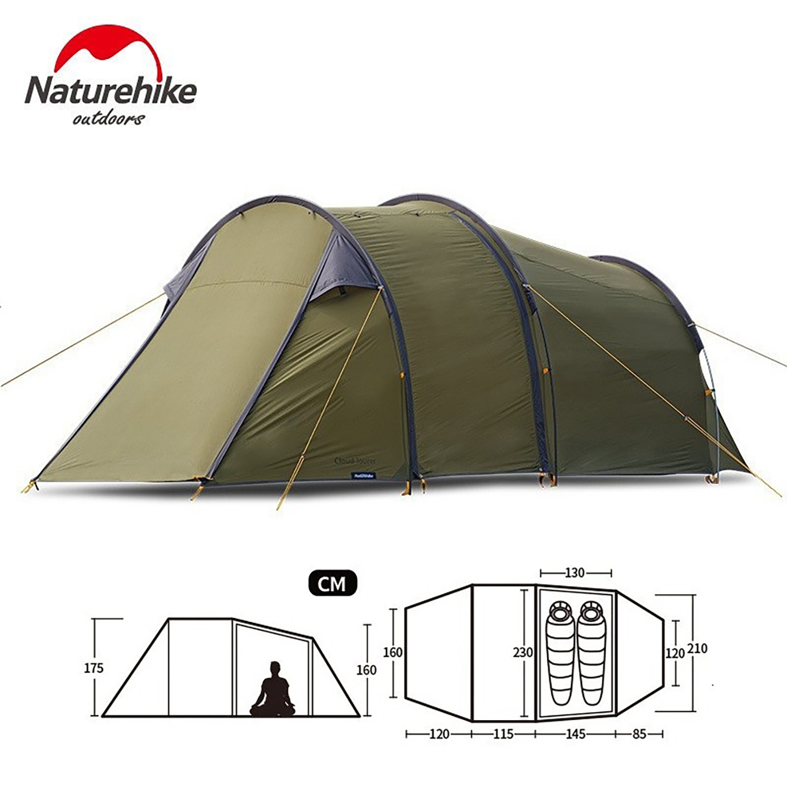 Lều 2 khoang dã ngoại Naturehike NH19ZP013