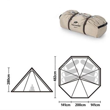 Lều 8 người Naturehike Pyramid Tent NH20ZP014