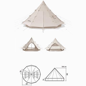 Lều 8 người Glamping Naturehike Brighten NH20ZP005