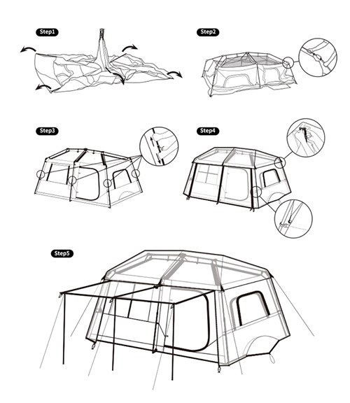 Lều 8 người Naturehike Glamping Village13 CNH22ZP004