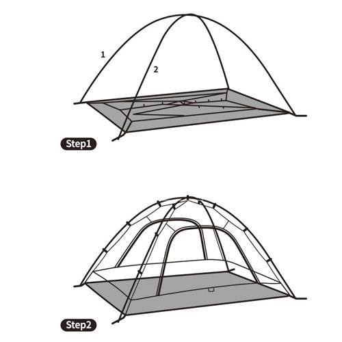 Lều cắm trại 2 người Naturehike 210T Fabric P Series Classic Tent NH18Z022-P