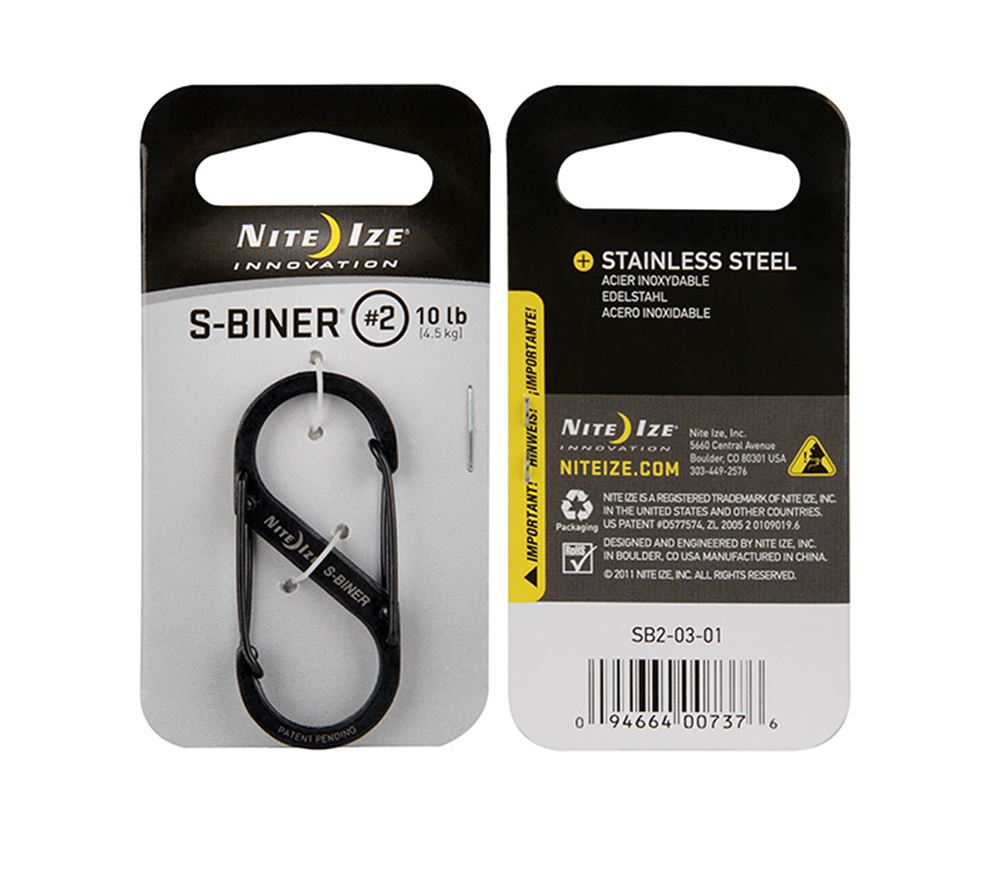 Móc khóa NITE IZE S-Biner S2 LSB2-01-R3 - Đen 5175