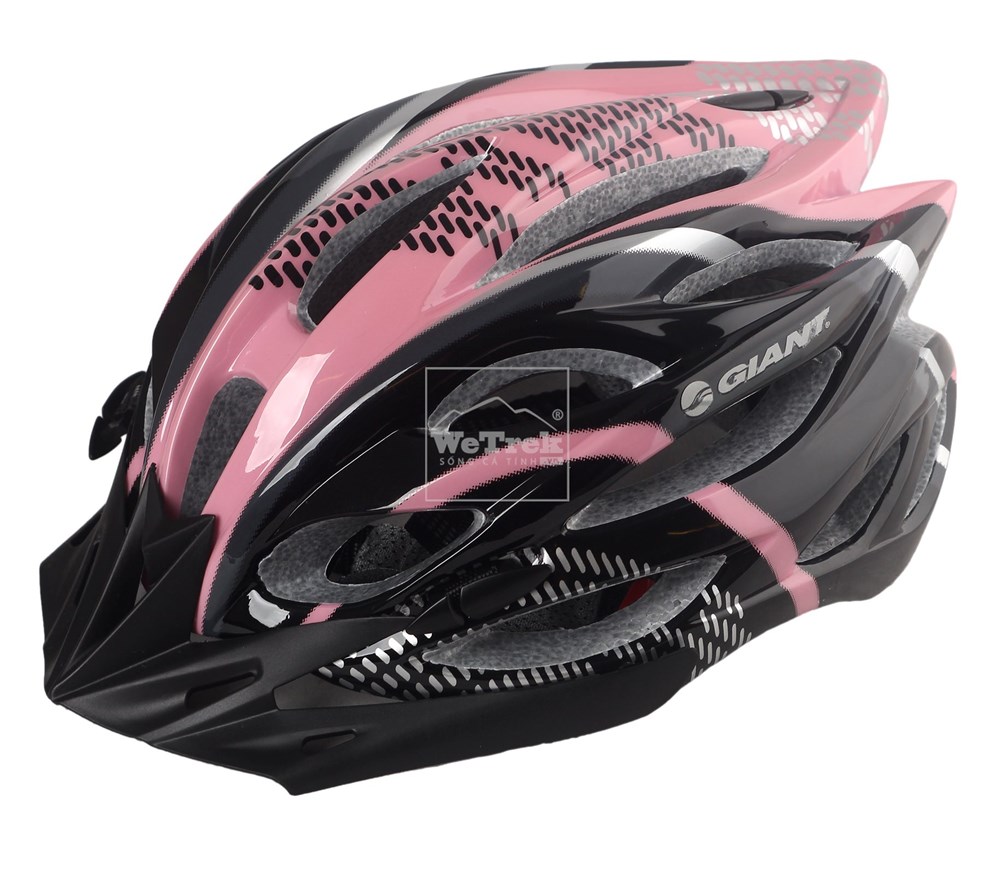 Mũ bảo hiểm xe đạp Giant - Hồng đen 5091