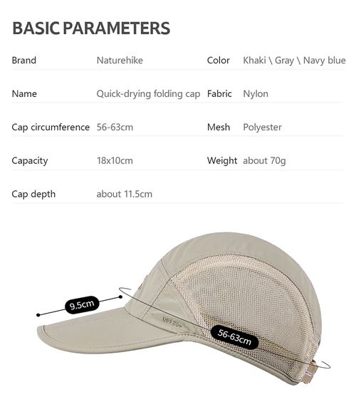 Mũ lưỡi trai Naturehike Protection Cap NH18H009-T