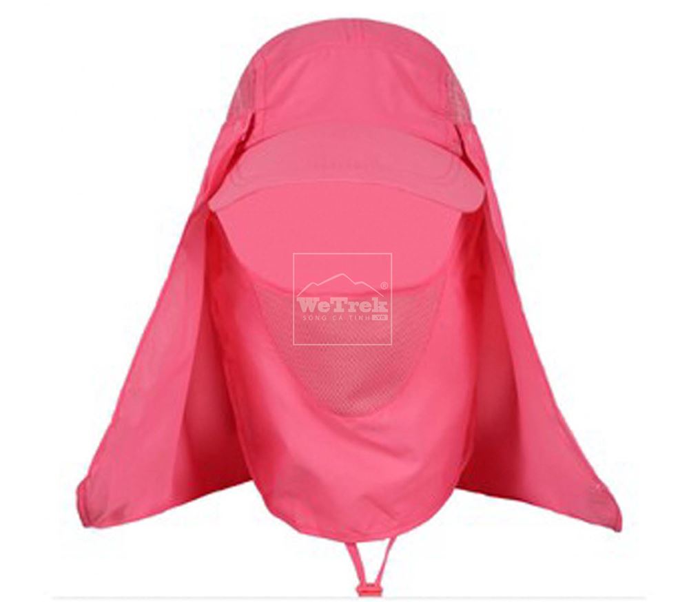 Mũ lưỡi trai gấp trùm gáy tháo rời - 9179 Hồng