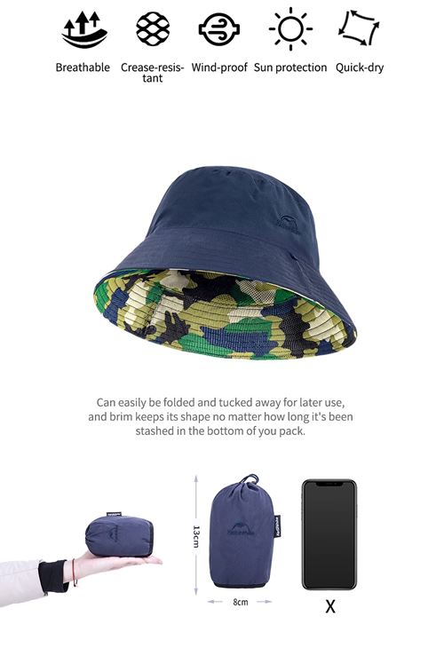 Mũ rộng vành Naturehike Sunshade Fisherman Hat NH18H008
