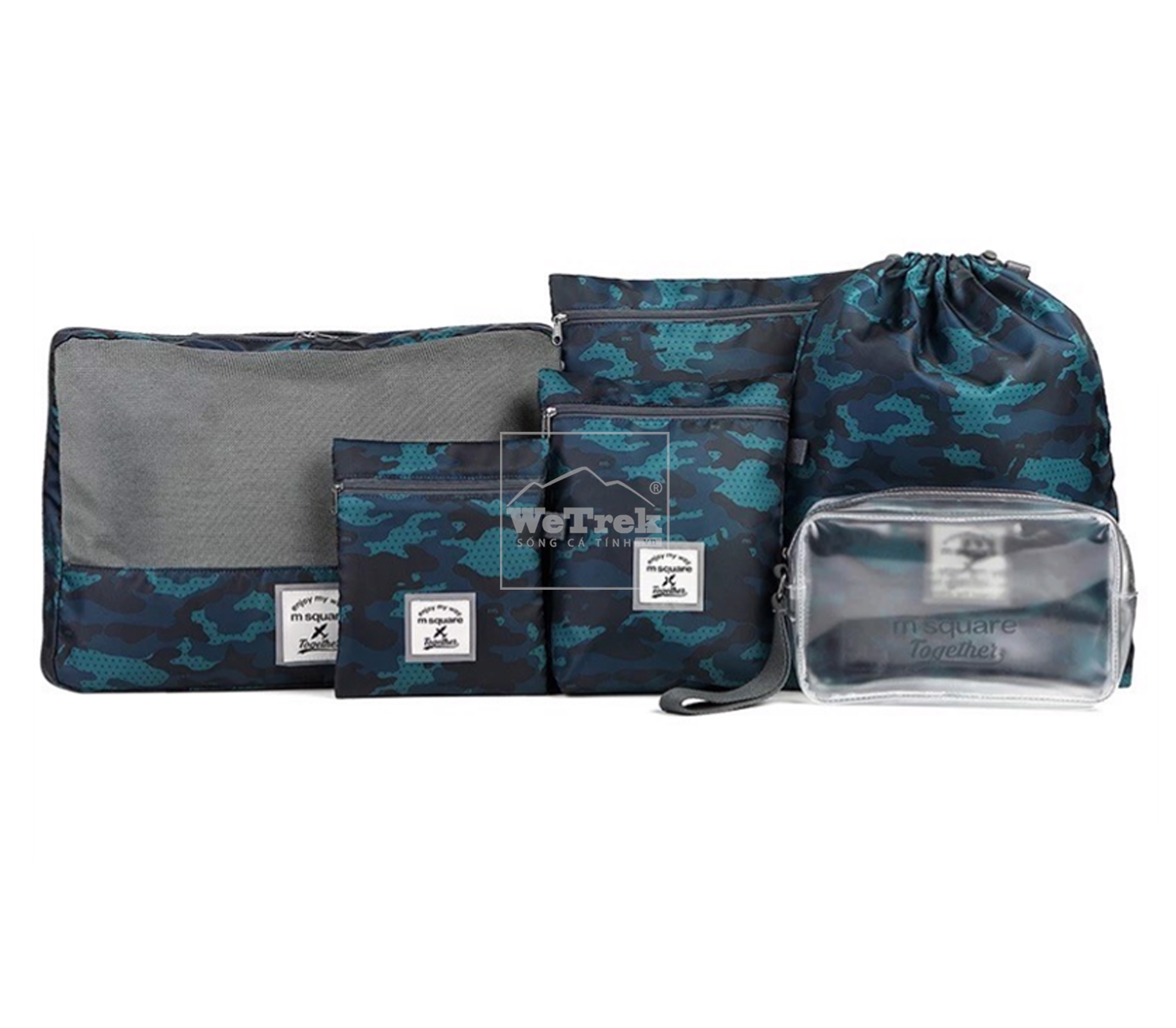 Set 6 túi đựng đồ du lịch Msquare 0641 Xanh camo - 9445