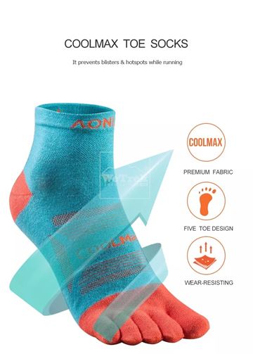 Tất chạy bộ xỏ ngón cổ cao Aonijie Toe Socks E4802